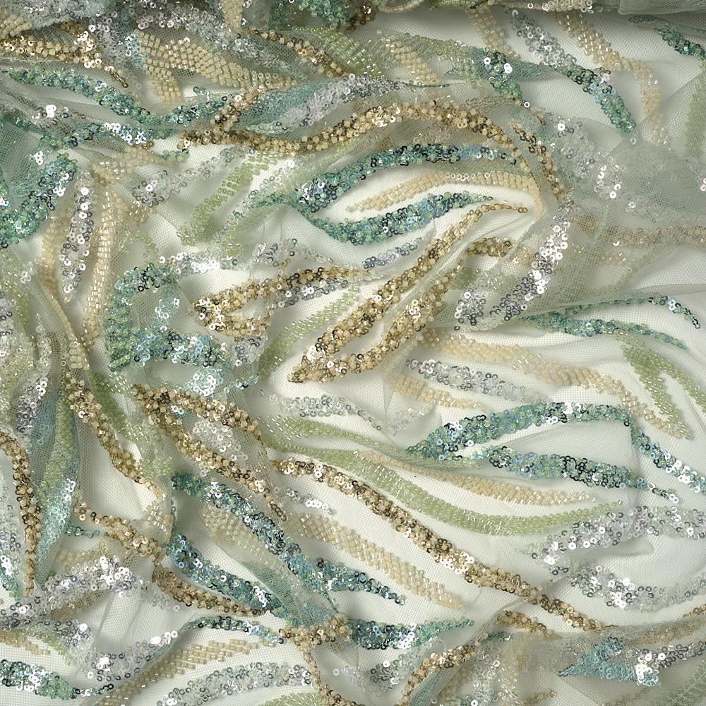 Tül Boncuk İşleme Kesme Kumaş Pano 287