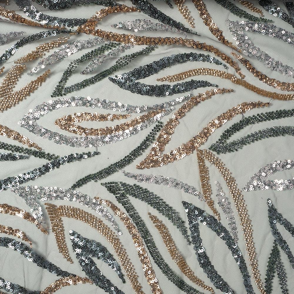 Tül Boncuk İşleme Kesme Kumaş Pano 287