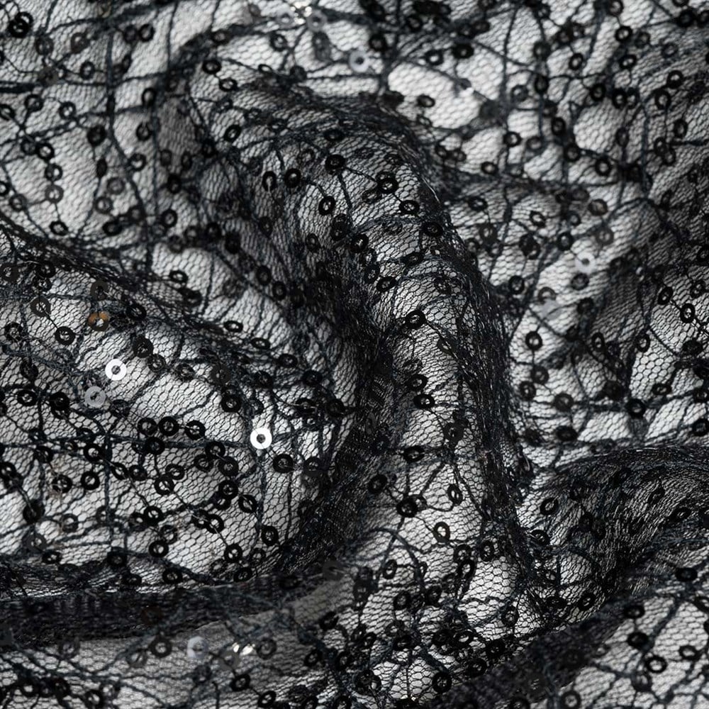 Tül Brode Payet 259 Siyah 08