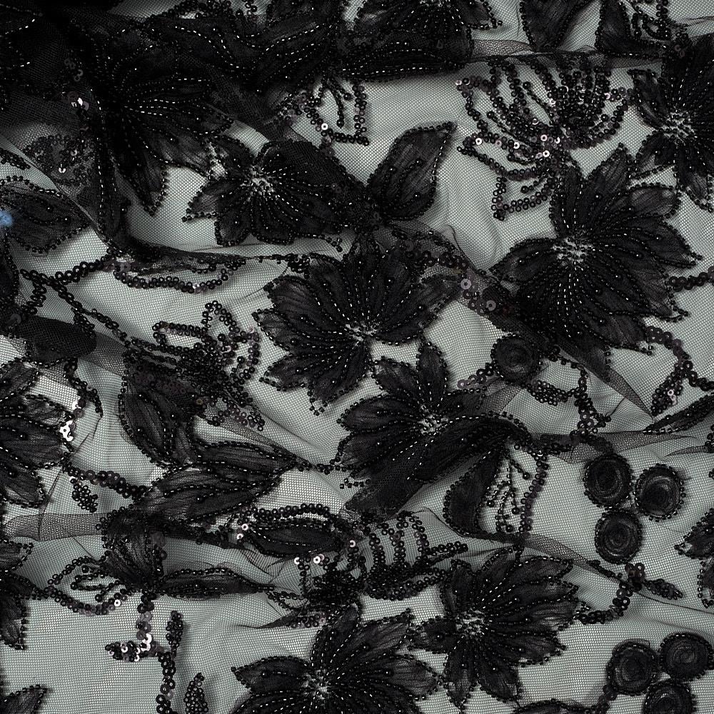 Tül Lase İşleme Çiçek Kumaş 283