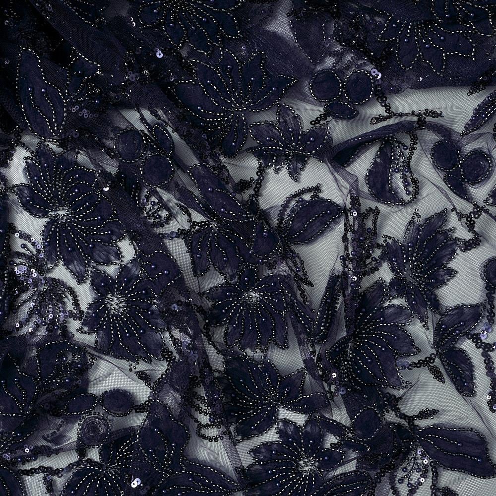 Tül Lase İşleme Çiçek Kumaş 283