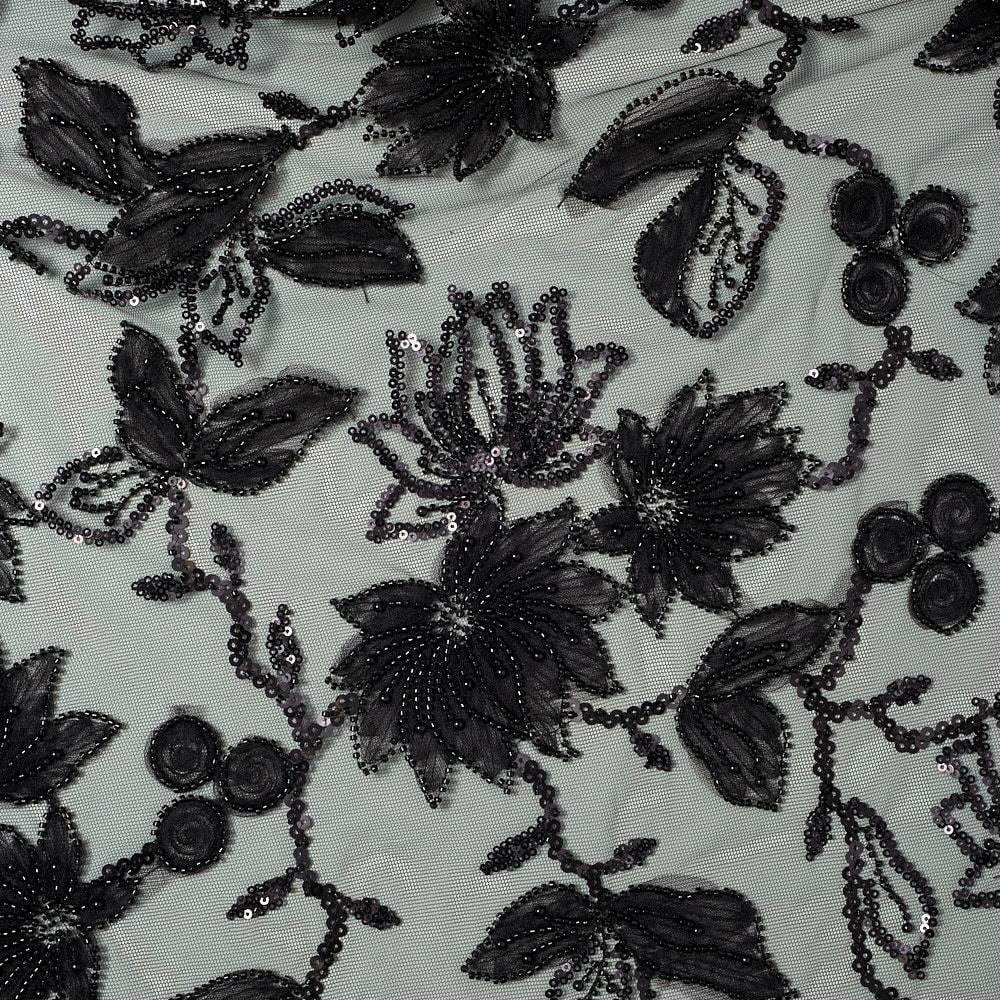 Tül Lase İşleme Çiçek Kumaş 283