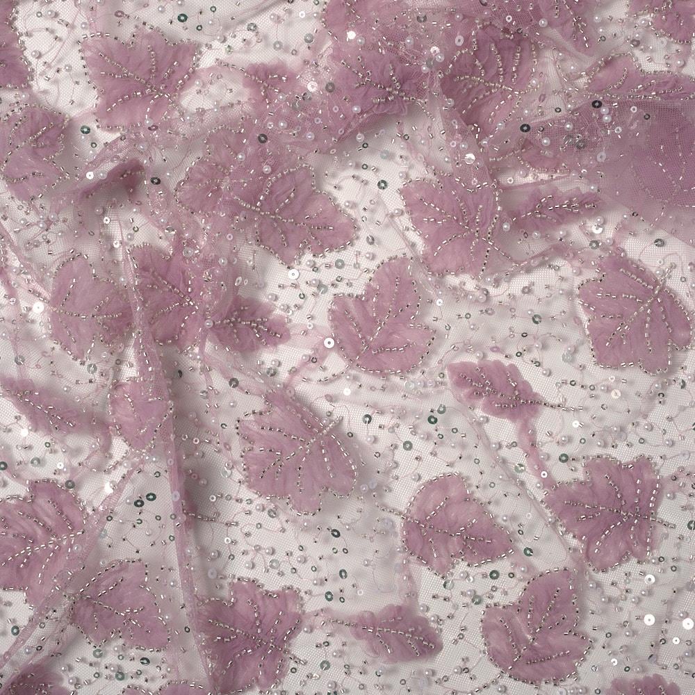 Tül Lase İşleme Yaprak Kumaş 284