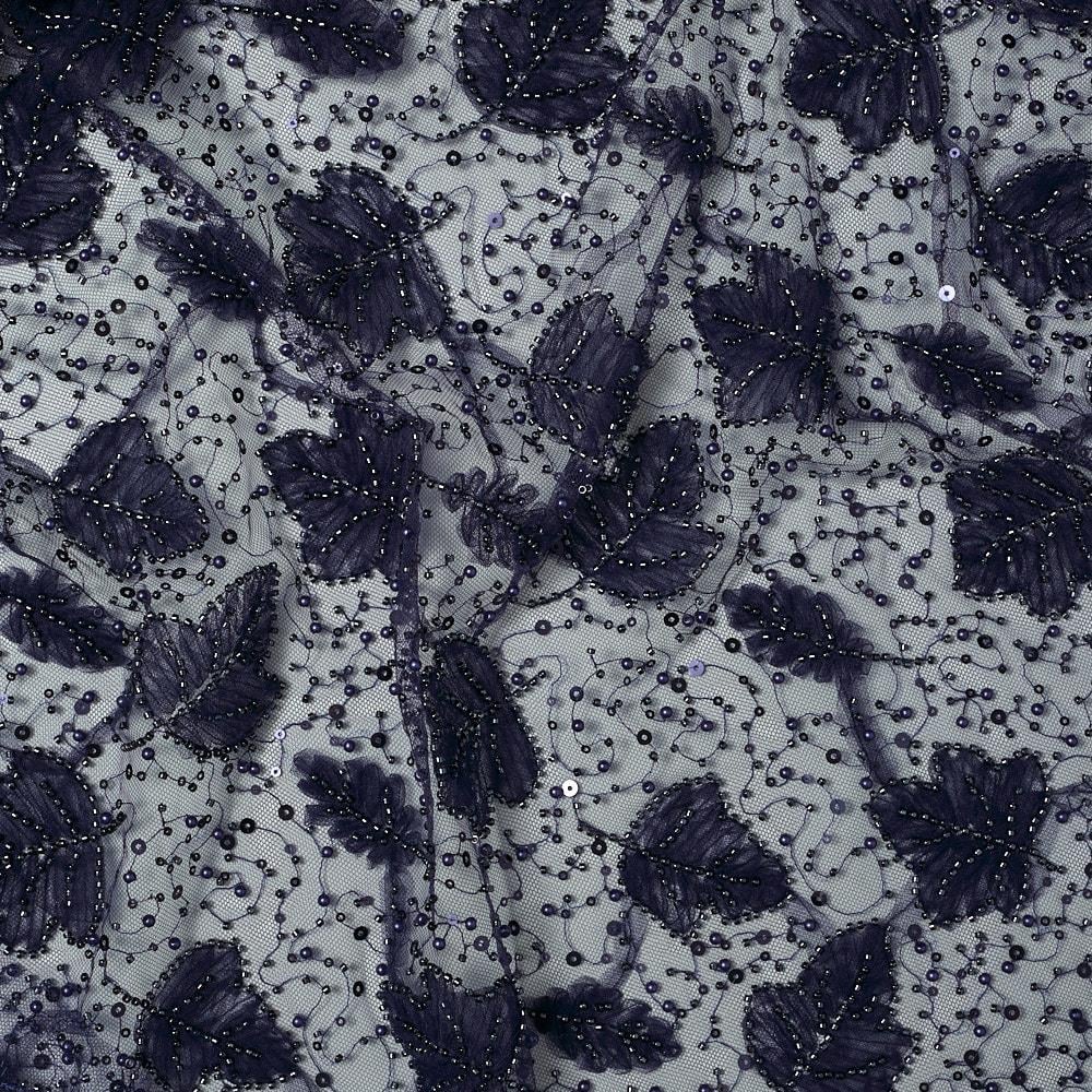 Tül Lase İşleme Yaprak Kumaş 284