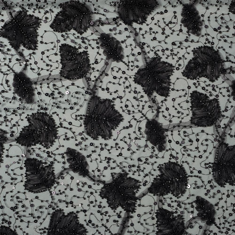 Tül Lase İşleme Yaprak Kumaş 284