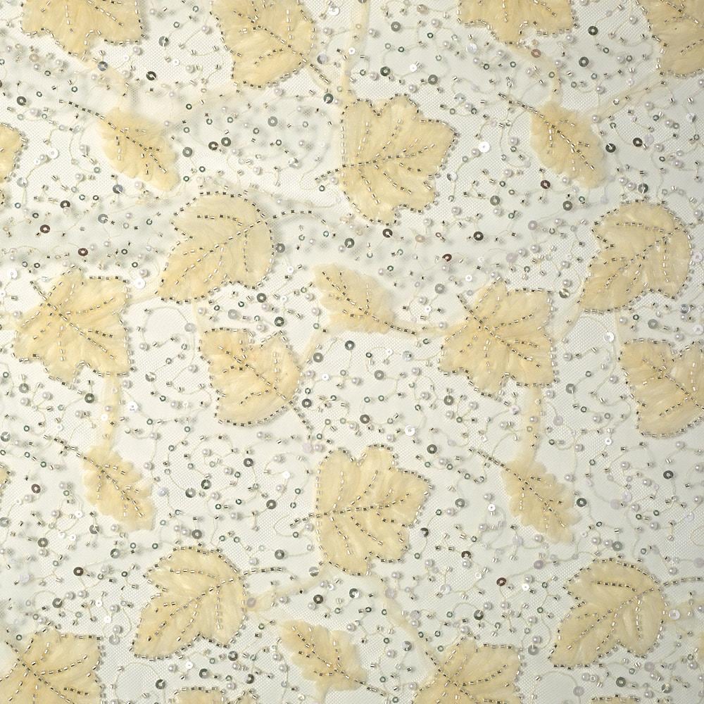 Tül Lase İşleme Yaprak Kumaş 284