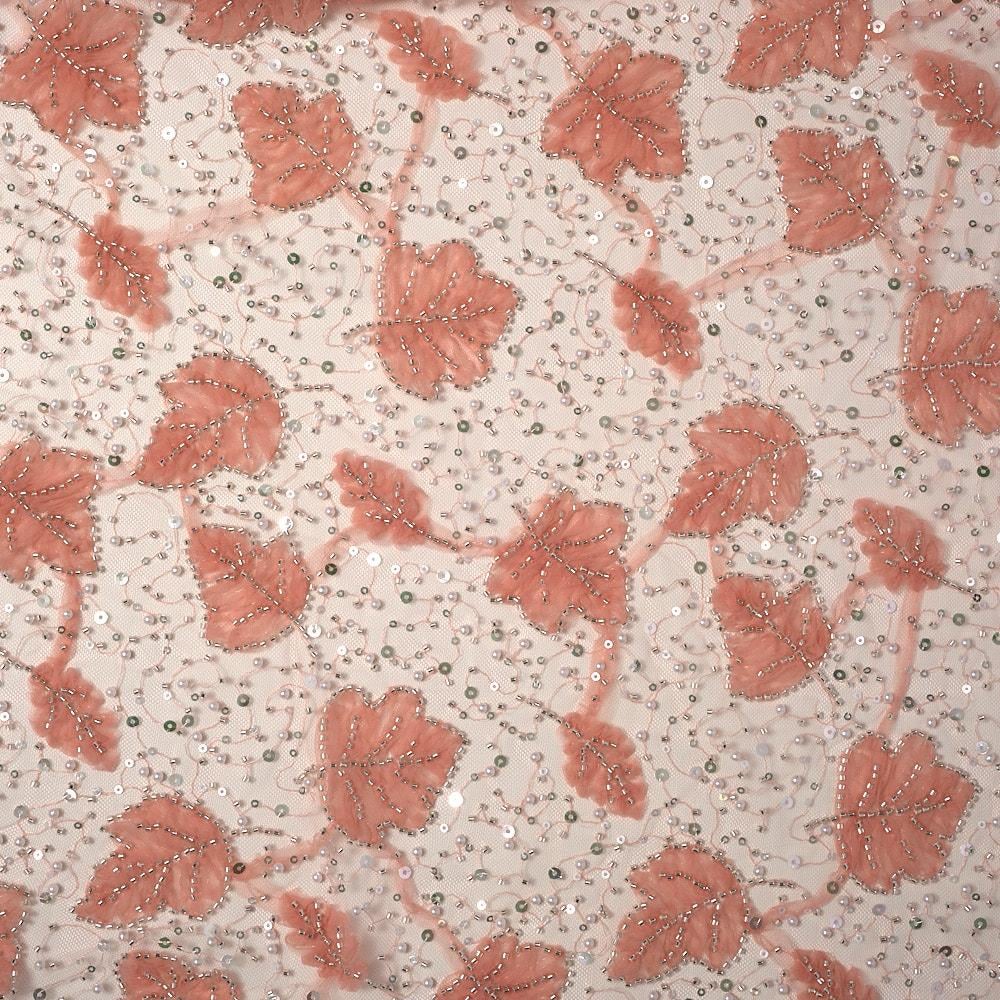 Tül Lase İşleme Yaprak Kumaş 284