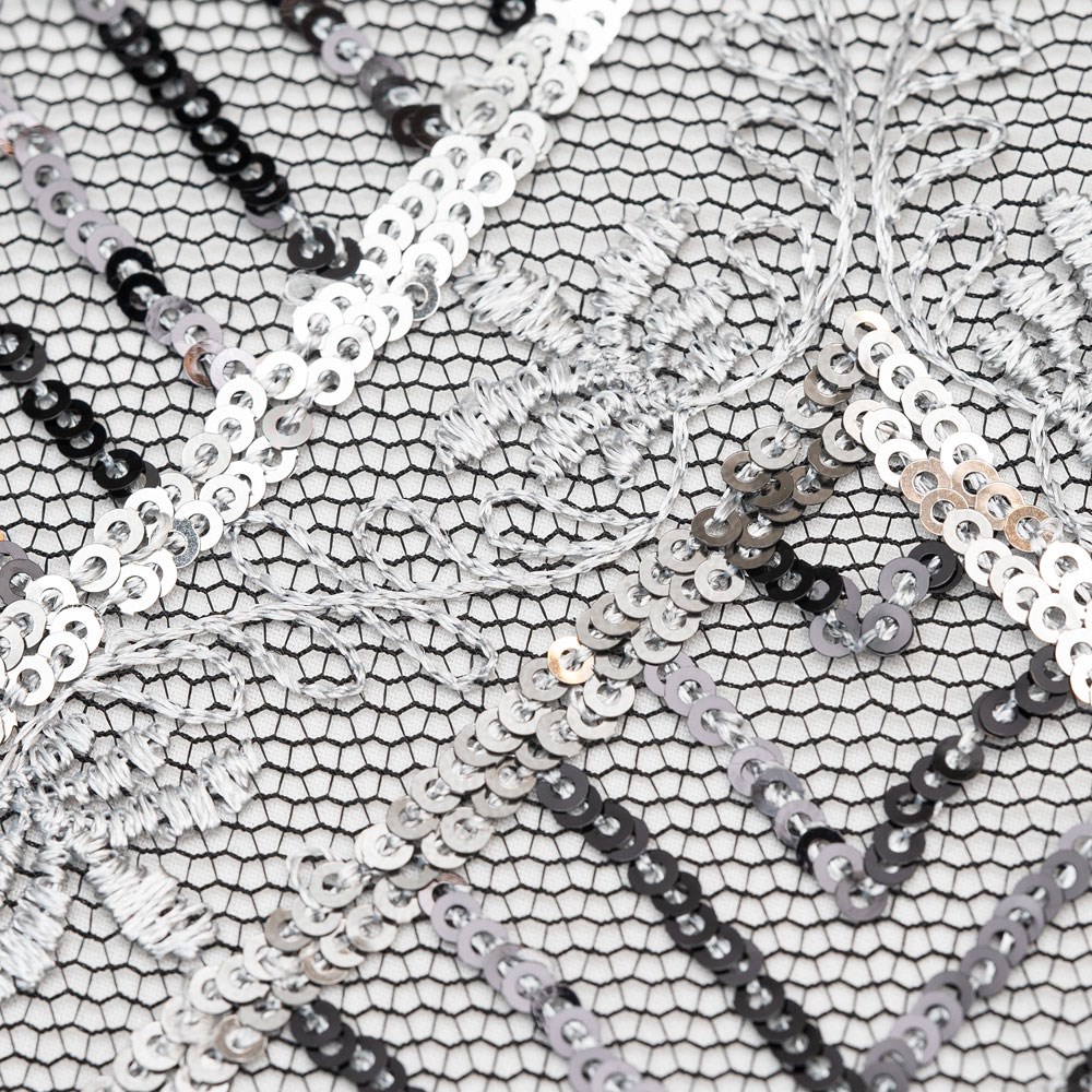 Tül Payet Oval İşleme Kumaş 258