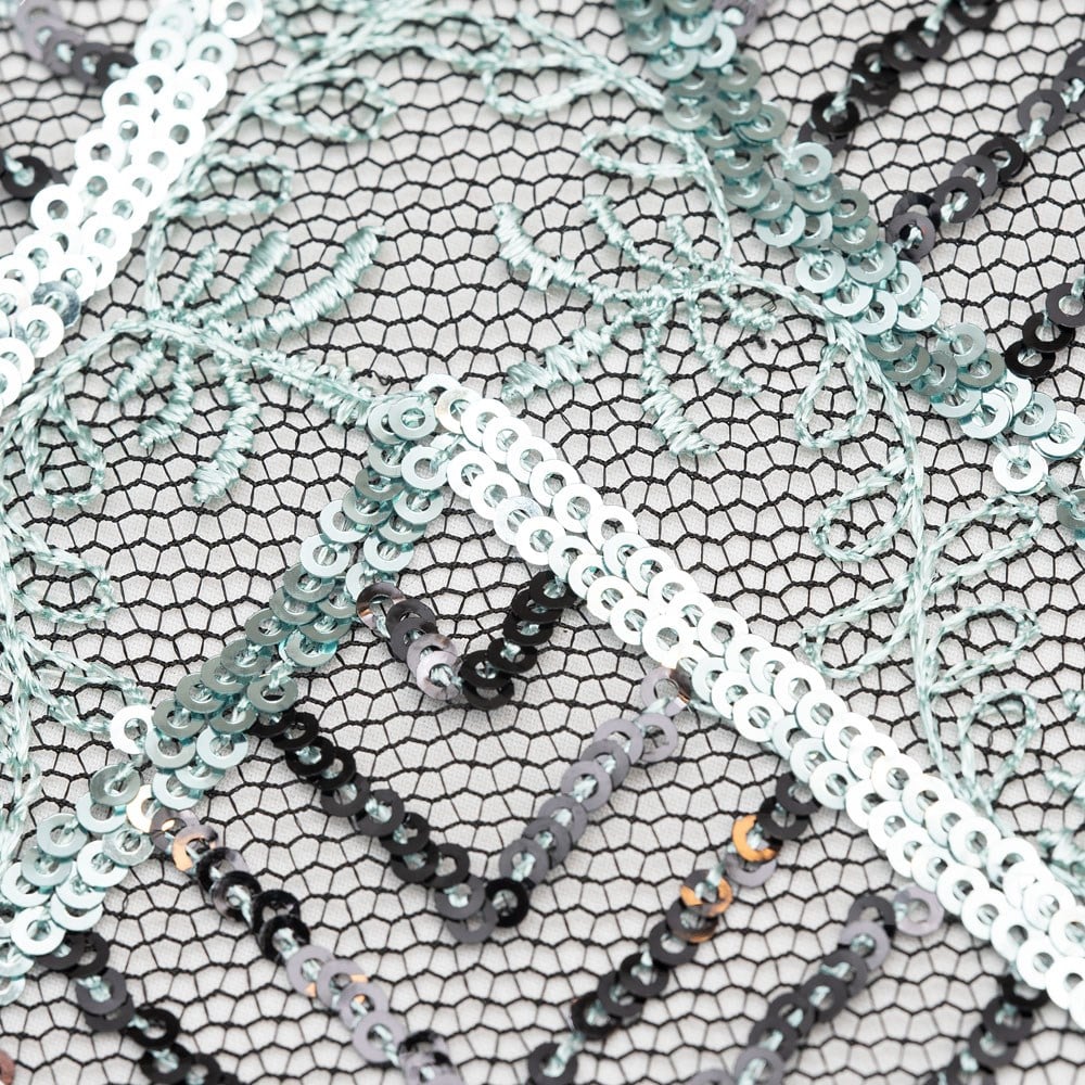 Tül Payet Oval İşleme Kumaş 258