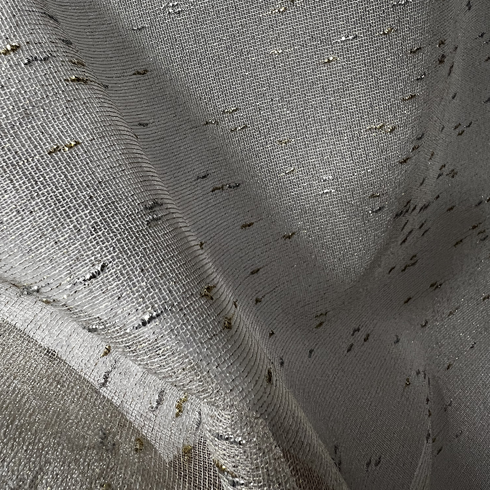 Tül Şantuk Bej Silver Gold