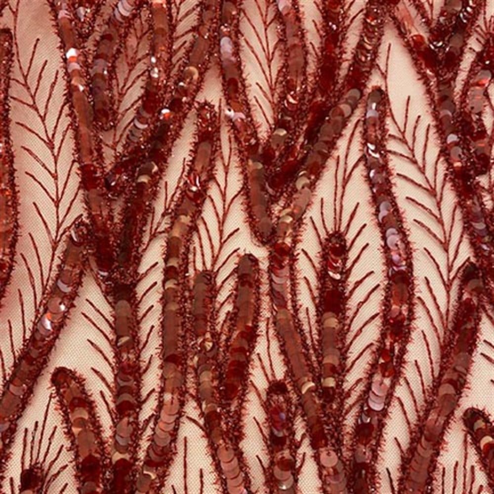 Tül Üzeri Lurex Payet İşleme