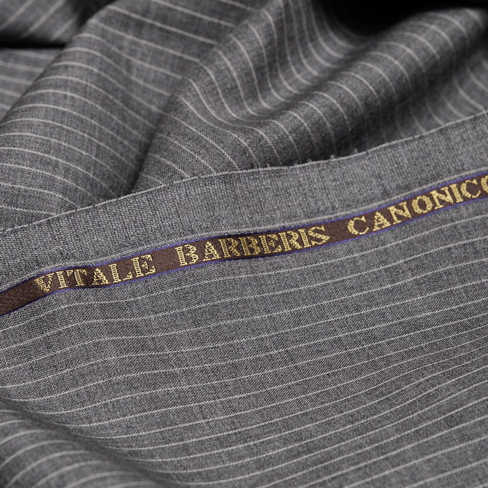 Vitale Barberis Takımlık Gri Ekru Çizgili 33