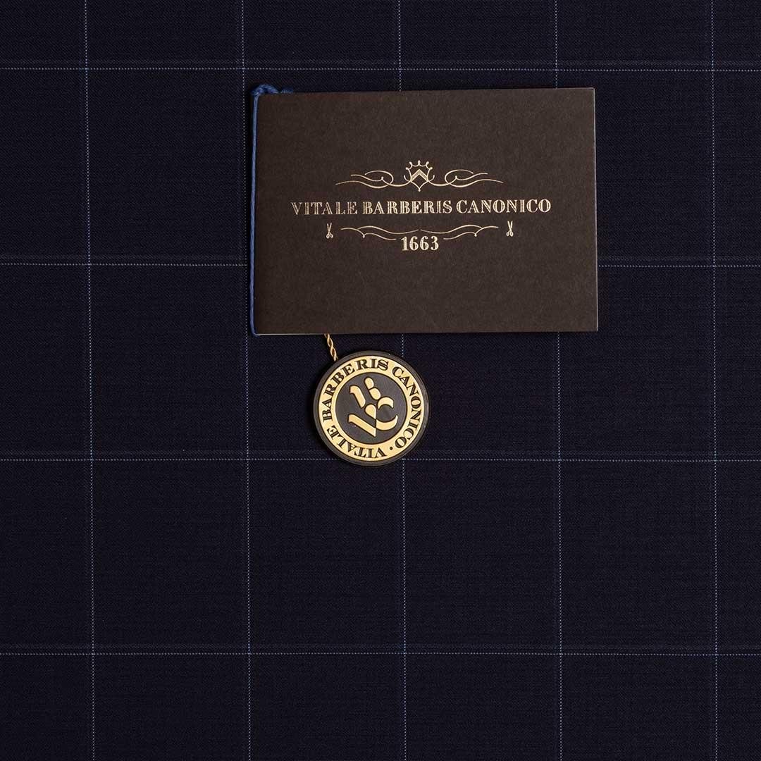 Vitale Barberis Takımlık Lacivert Mavi Kareli 15