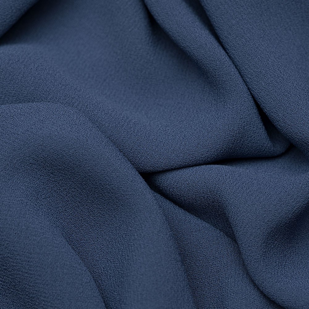 Zara Krep Kumaş İndigo