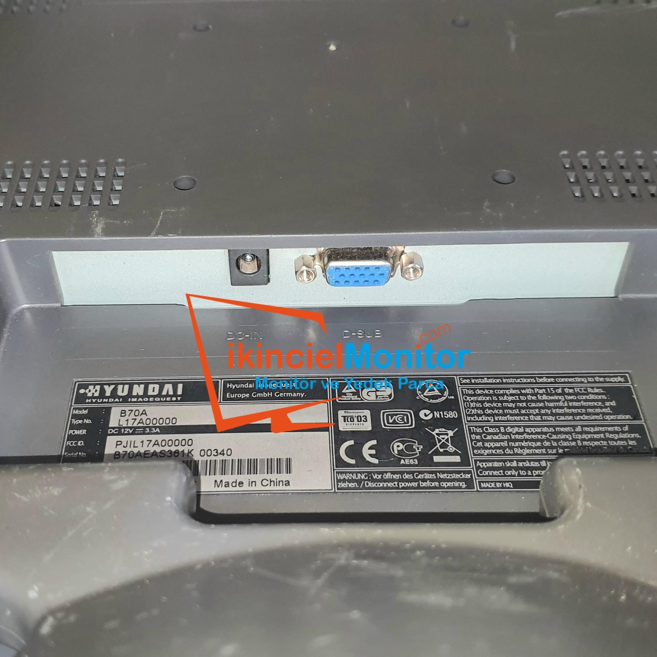 12 Volt 17 inç LCD Kare Monitör 2.El | Uygun Fiyat