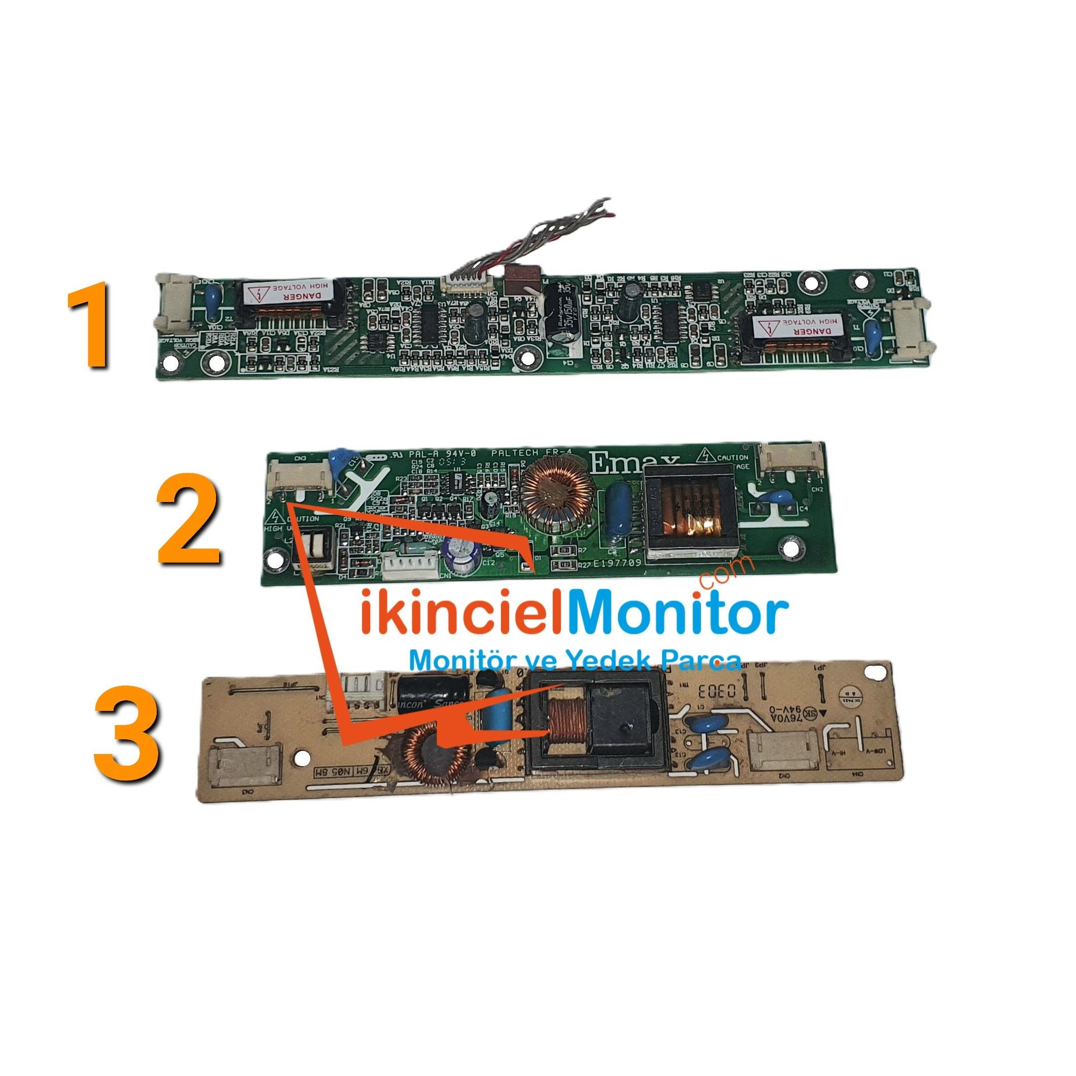 2 Kanallı LCD Monitörler için invertör kartı