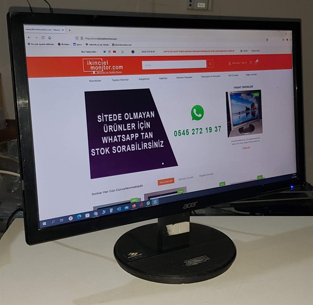 ACER K222HQL 21.5 inç FULL HD LED MONİTÖR HDMI DVI VGA GİRİŞLİ