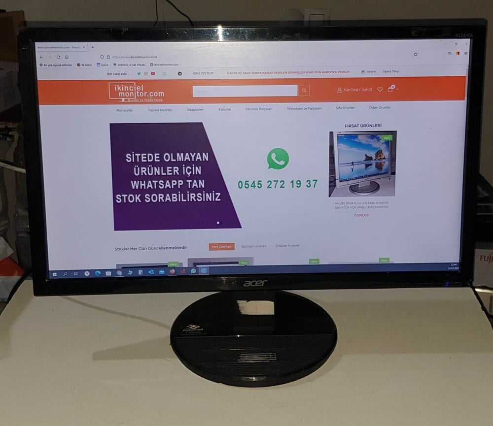 ACER K222HQL 21.5 inç FULL HD LED MONİTÖR HDMI DVI VGA GİRİŞLİ