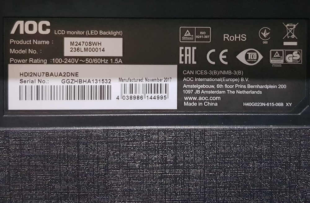 AOC M2470SWH MONİTÖRÜN POWER BESLEME KARTI GÜÇ KARTI 715G4497-P10-000-001M