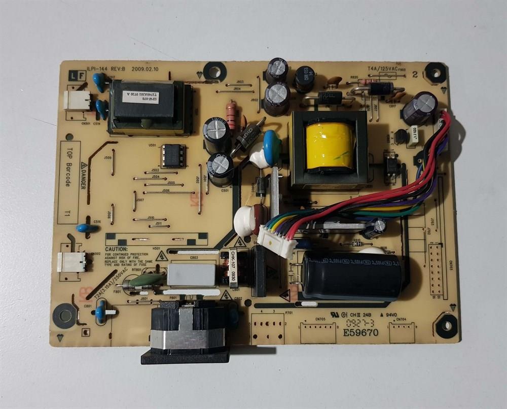 ASUS VH196D 19 inç LCD WİDE MONİTÖRÜN POWER BESLEME KARTI MAIN BOARD GÜÇ KARTI ILPI-144 REV B 492291400100R