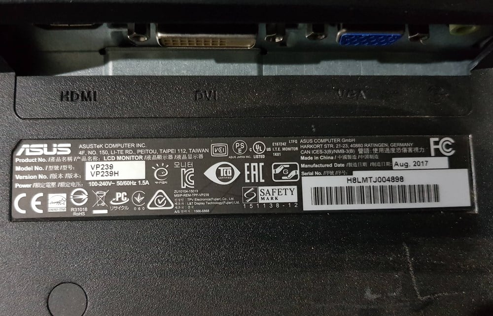 ASUS VP239 LED MONİTÖRÜN POWER BESLEME KARTI GÜÇ KARTI 715G6930-P0A-008-0010