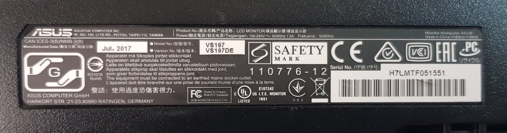 ASUS VS197 VS197DE 18.5 inç LED MONİTÖRÜN POWER BESLEME KARTI GÜÇ KARTI 715G6994-P01-000-001R