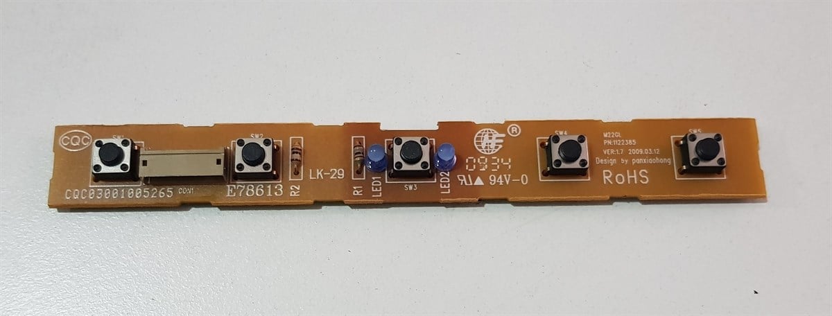 BEKO, ARÇELİK M9WGL5 BS-19W 19 inç MONİTÖRÜN TUŞ KARTI, BUTON, CQC3001005265, M22GL,
