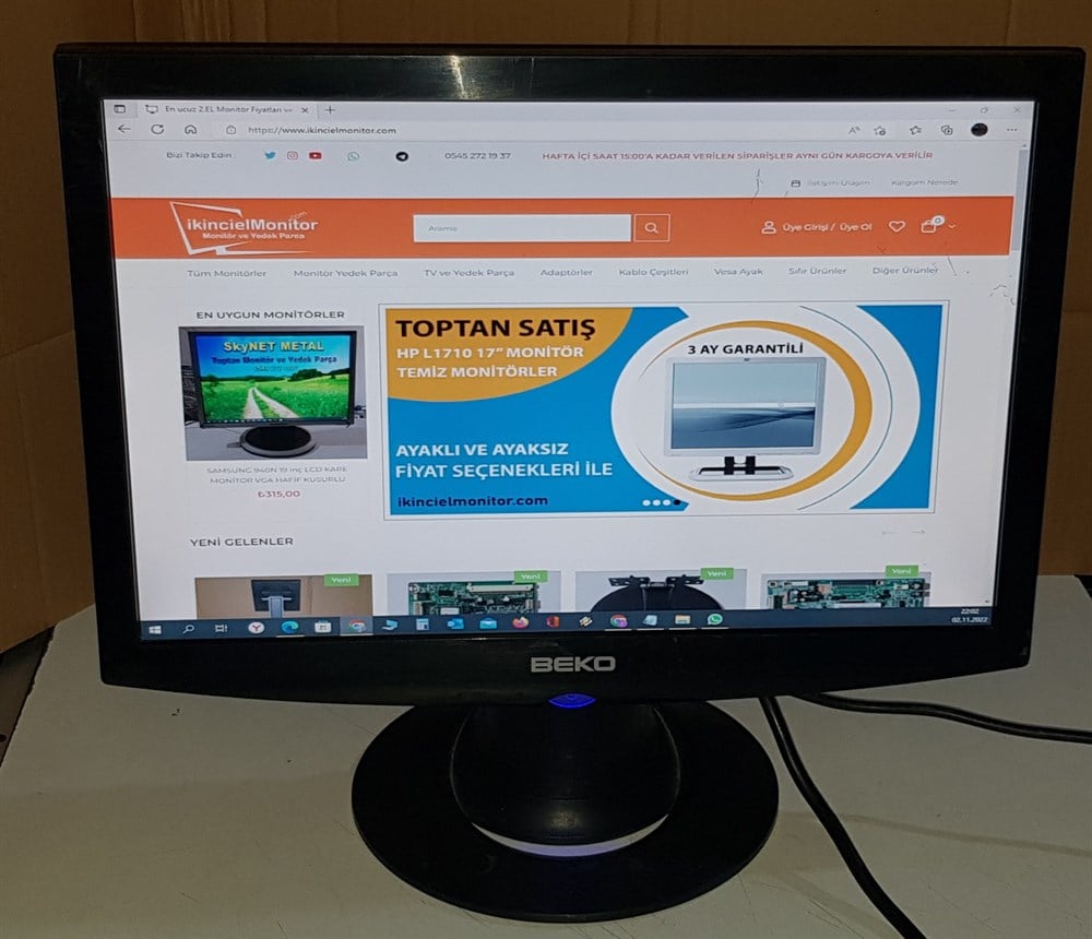 BEKOBeko M9WGL5 19 inç LCD Geniş Ekran Monitör Hafif KusurluAz Defolu MonitörBeko M9WGL5 19 inç LCD Geniş Ekran Monitör Hafif Kusurlu