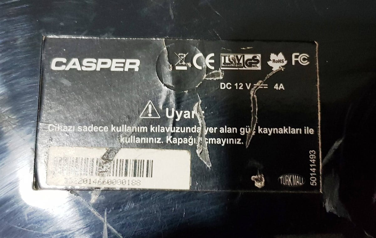 CASPER 19 inç LCD WİDE MONİTÖRÜN VGA GÖRÜNTÜ KARTI, ANAKART, GRAFİK KARTI, E300052, 12V İLE ADAPTÖR İLE BESLME,