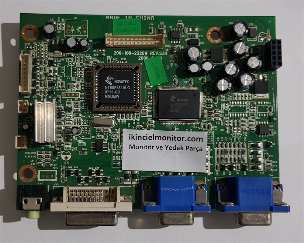 CASPERCASPER 2200W 2226AFW 22 inç LCD MONİTÖRÜN VGA EKRAN ANAKARTI MAİN BOARDVGA Ekran AnakartHP V185ES 18.5 inç LCD MONİTÖRÜN VGA EKRAN ANAKARTI MAİN BOARD