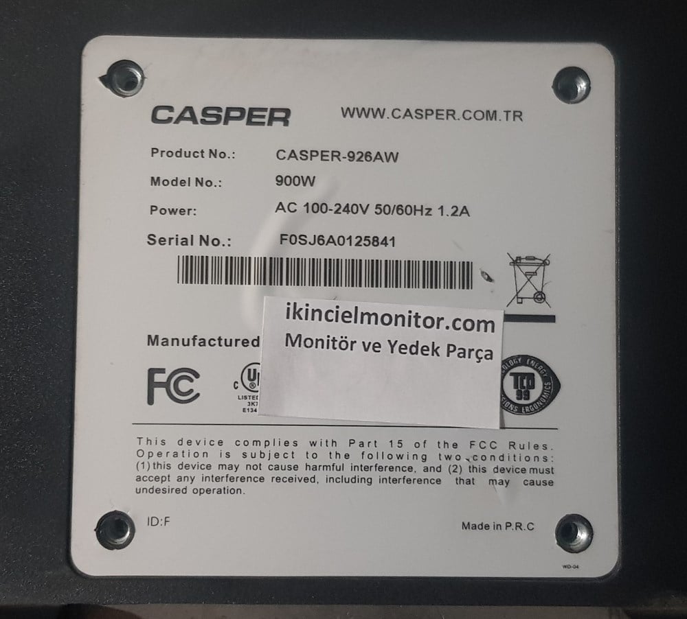 PI-190DTLB Casper 900W 19 inç Monitör Besleme Güç Kartı