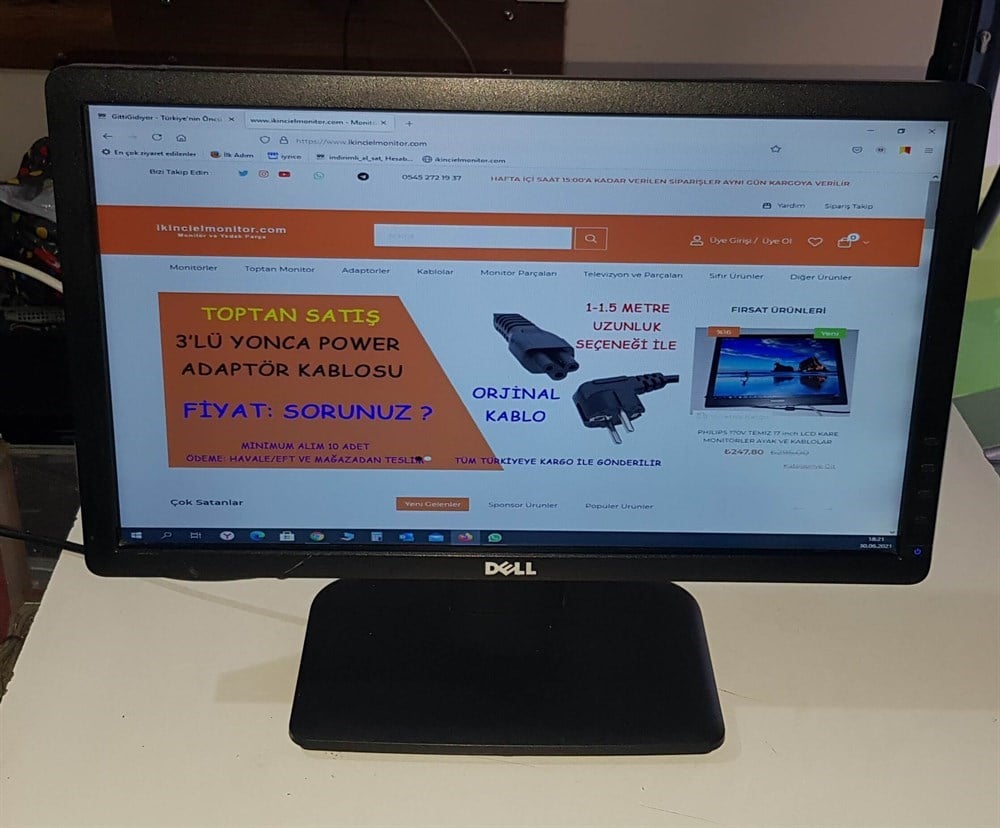 Dell E Series E1912HF 18.5 inch LED GENİŞ EKRAN MONİTÖR AZ DEFOLU 