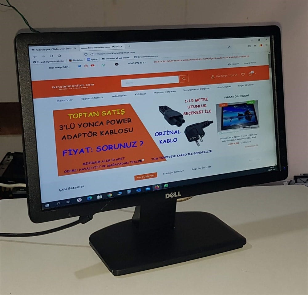 Dell E Series E1912HF 18.5 inch LED GENİŞ EKRAN MONİTÖR AZ DEFOLU 