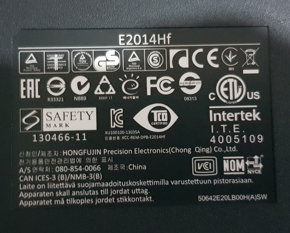 DELL E2014HF 20 inç LED MONİTÖRÜN POWER BESLEME KARTI, MAIN BOARD, GÜÇ KARTI, ILPI-327 V.A, 491A010S1400H03,