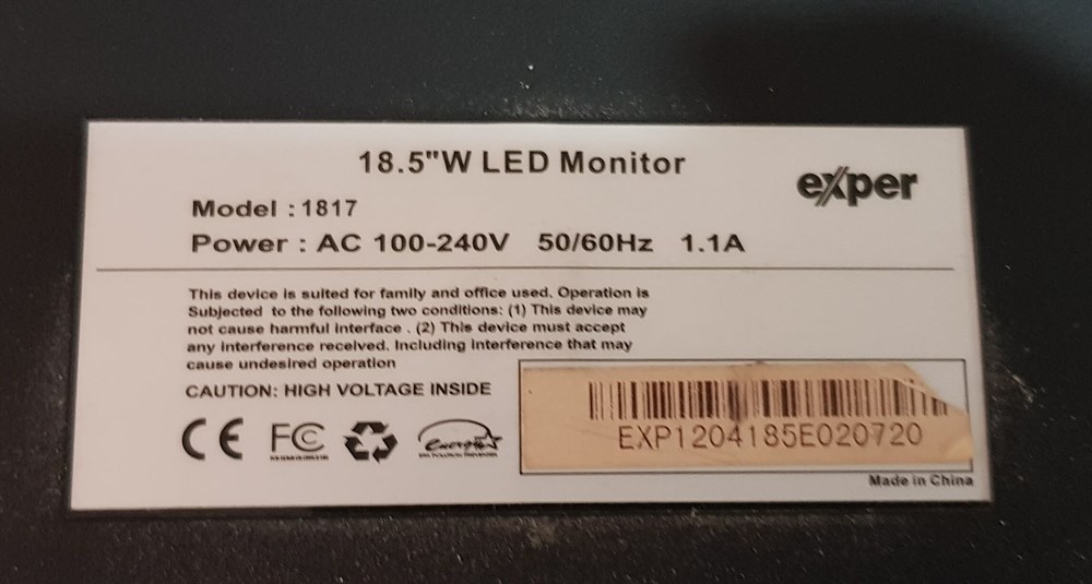 EXPER 1817 18.5 inch W LED MONİTÖRÜN POWER BESLEME KARTI GÜÇ KARTI 2273+9264 6003050320