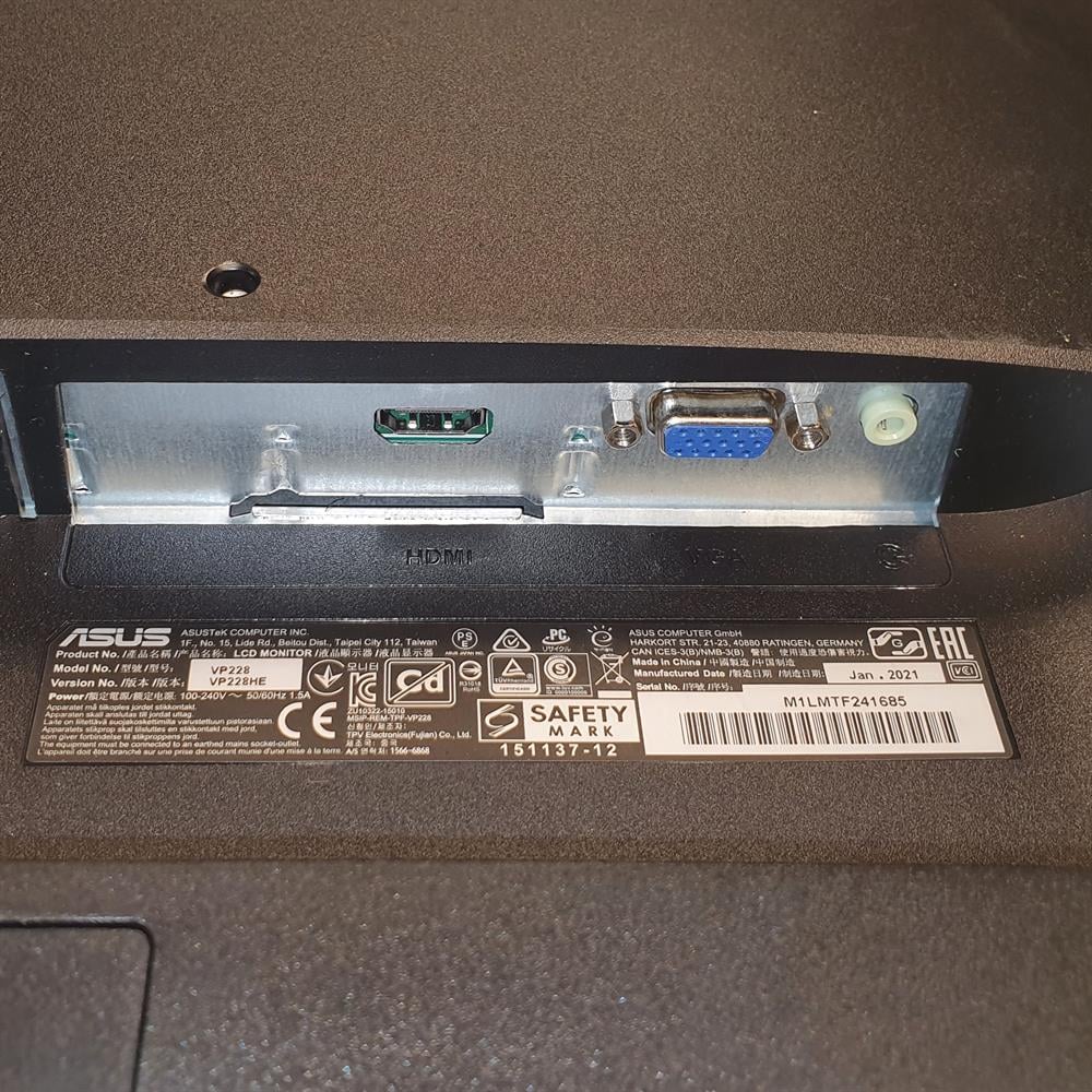 EXPERAsus VP228HE 21.5 inç Led Ekran Monitör Vga Hdmı2.EL Temiz MonitörExper 21.5 inç Led Ekran Monitör Vga DVI 2.El | ÇetinNet Bilişim