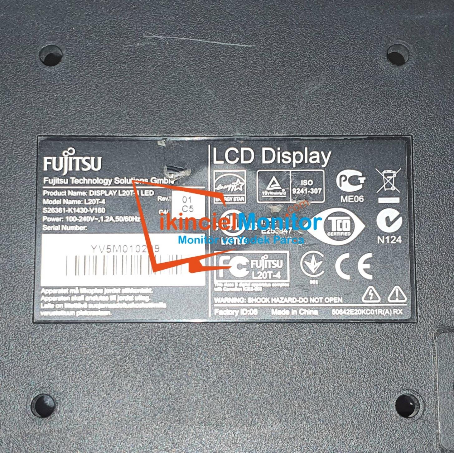 491A015M1400R Fujitsu L20T-4 Monitör Besleme Kartı