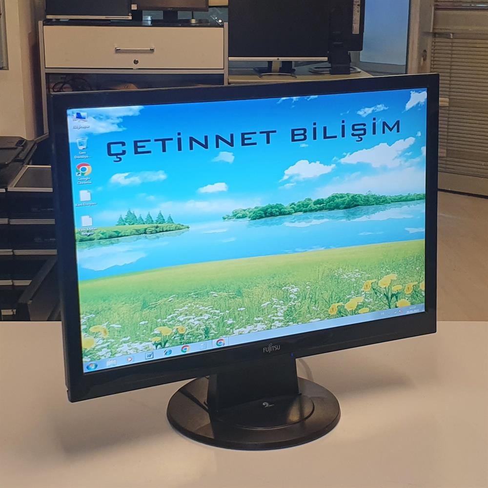 FUJİTSUFujitsu L22W-1 22 inç VGA DVI LCD Monitör Hoparlörlü SL3220W2.EL Temiz Monitör2.El Fujitsu L22W-1 22 inç VGA Lcd Kamera Monitörü Hoparlörlü