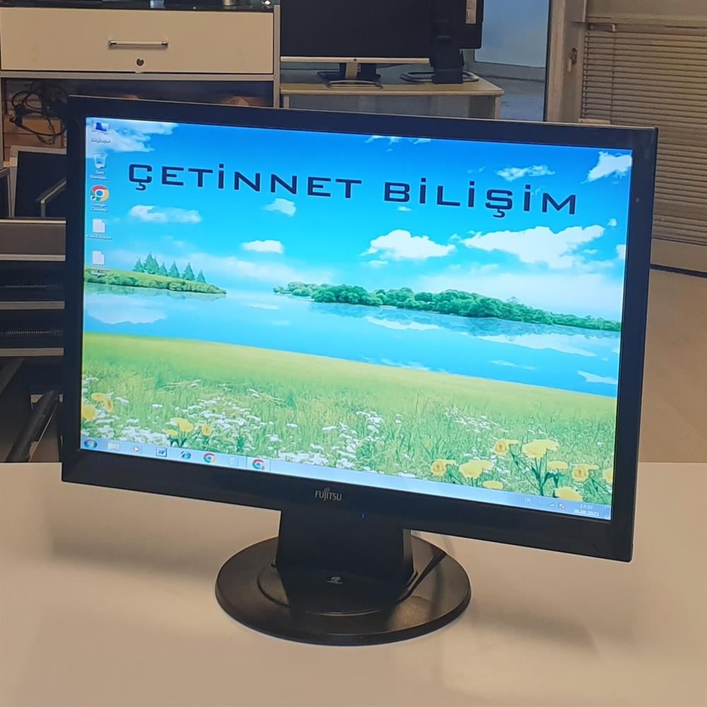 FUJİTSUFujitsu L22W-1 22 inç VGA DVI LCD Monitör Hoparlörlü SL3220W2.EL Temiz Monitör2.El Fujitsu L22W-1 22 inç VGA Lcd Kamera Monitörü Hoparlörlü