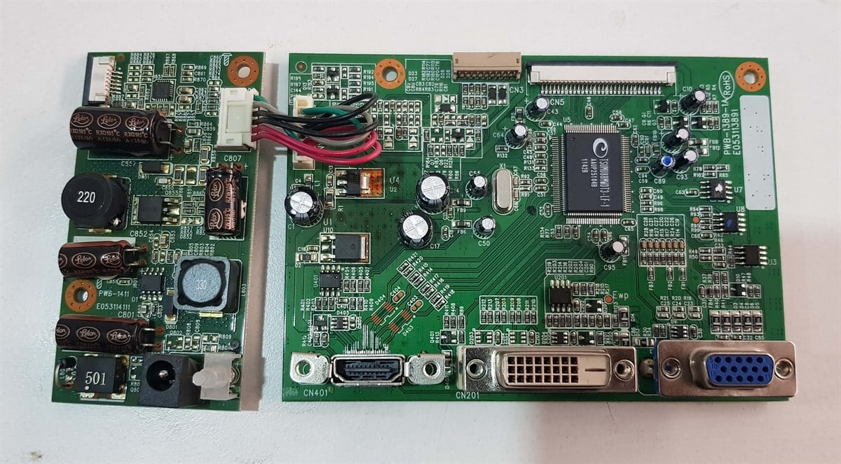 HP 2311X HSTND-3151-T 23 inç LED MONİTÖRÜN VGA GÖRÜNTÜ KARTI POWER KARTI İNVERTÖR KARTI PWB-1389-1A E053113891 PWB-1411 ANAKART 