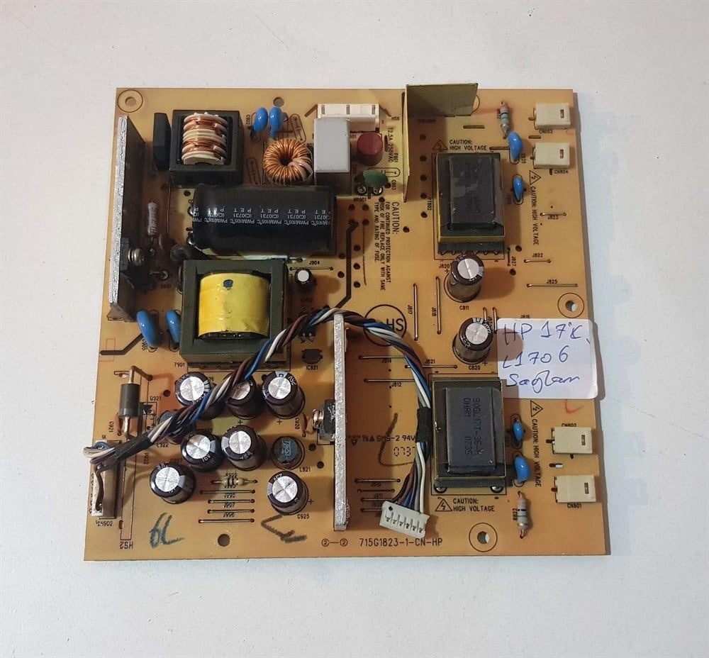 HP L1706 17 inç LCD MONİTÖRÜN POWER BESLEME KARTI GÜÇ KARTI PSU 715G1823-1-CN-HP