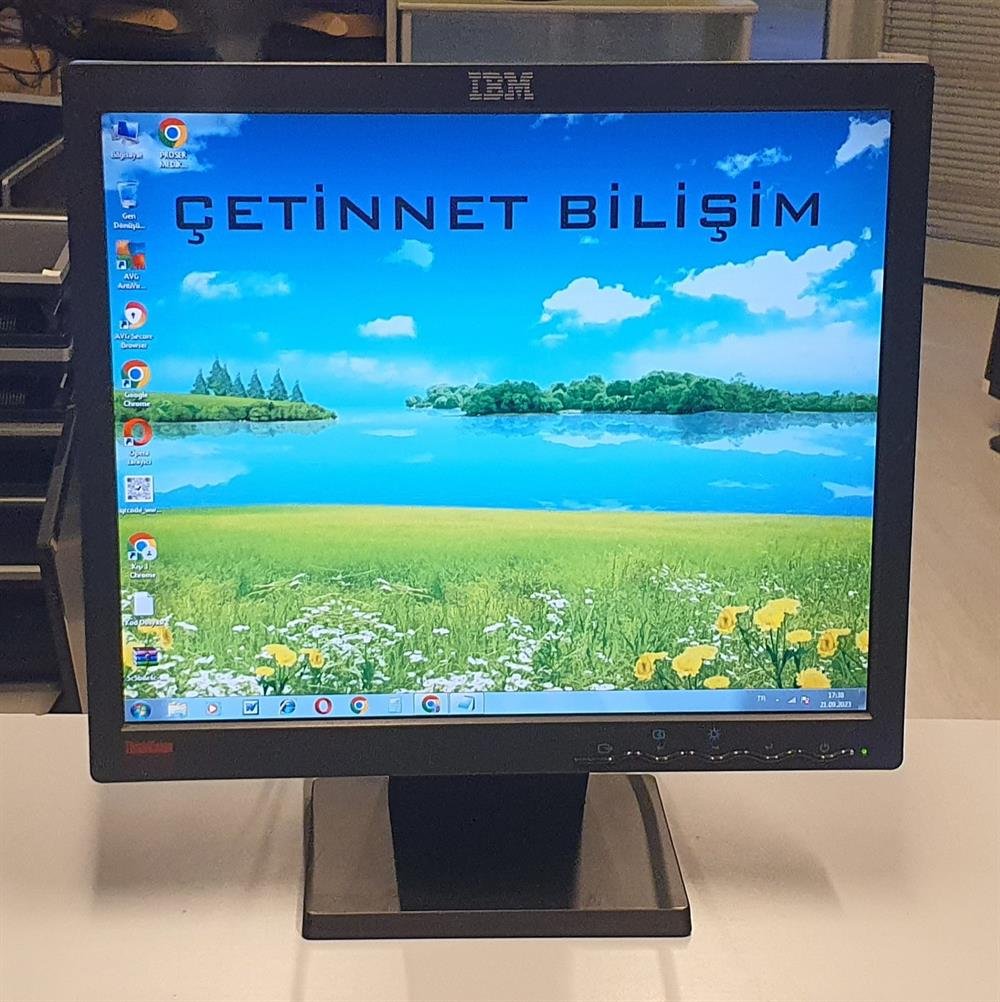 IBMLenovo 17 inç Lcd Kare Monitör2.EL Temiz Monitör2.El Lenovo 17 inç Lcd Kare Ekran Güvenlik Kamera Monitörü