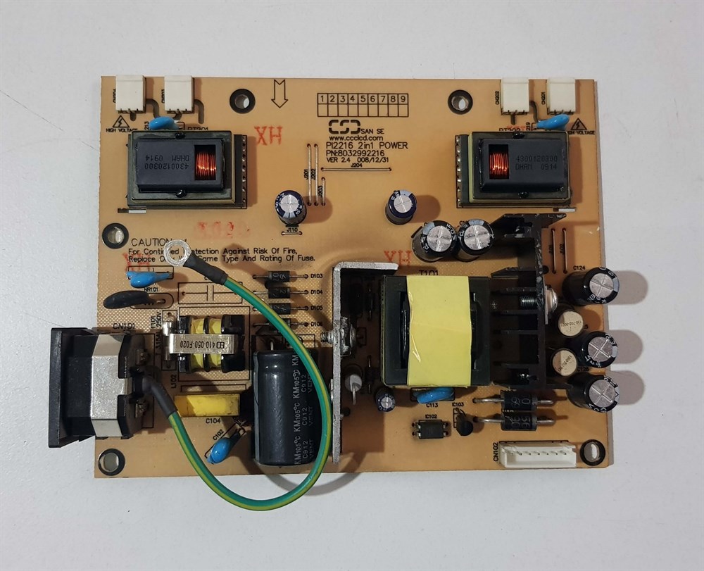 İNCA IL-1022 22 inç LCD MONİTÖRÜN POWER BESLEME KARTI GÜÇ KARTI PI2216 2in1 POWER 8032992216 AZ KULLANILMIŞ TEMİZ KART
