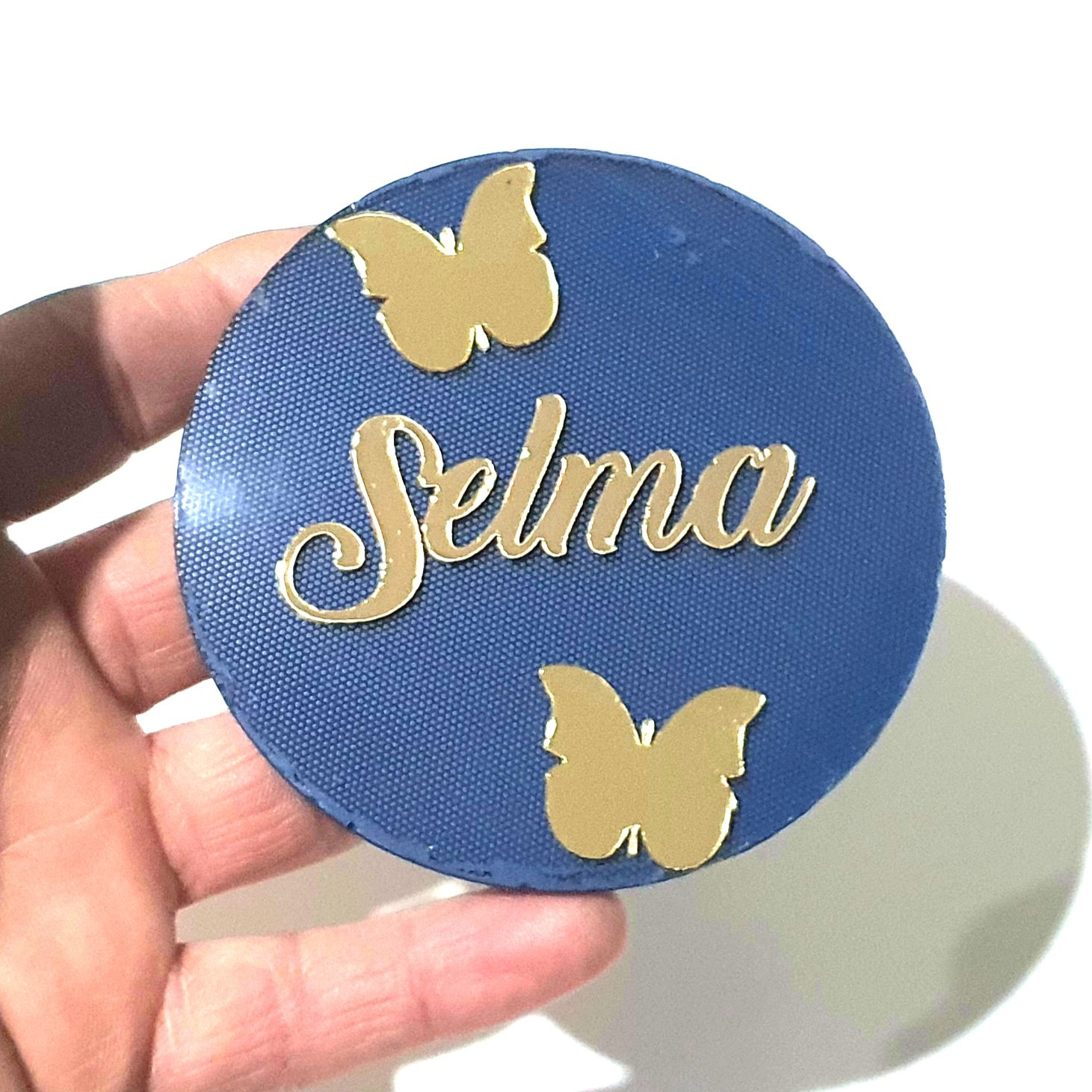 Kelebek Figürlü Şeffaf Pleksi Hediyelik Bebek Magnet