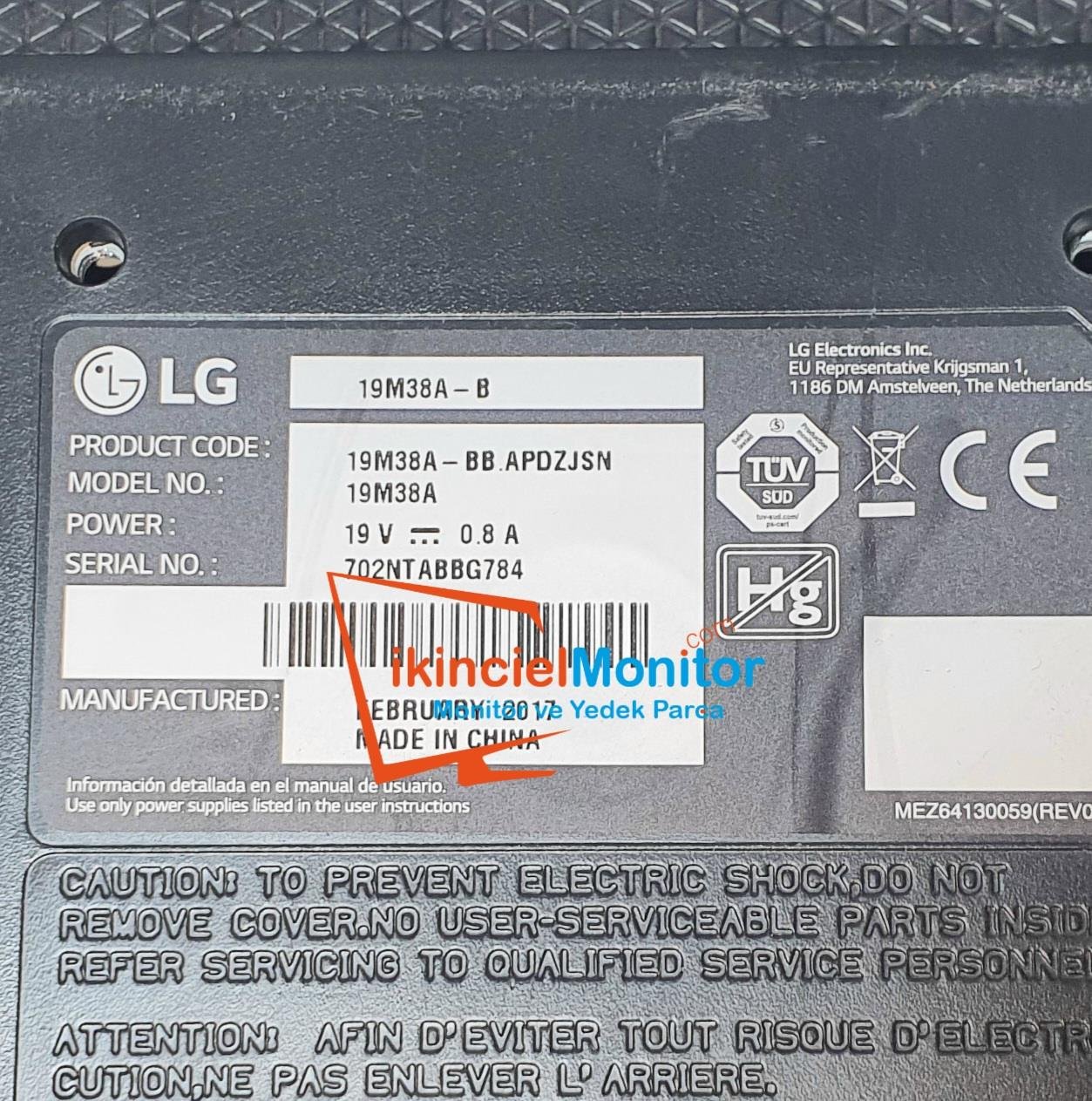 EAX65784801 LG 19M38A 18.5