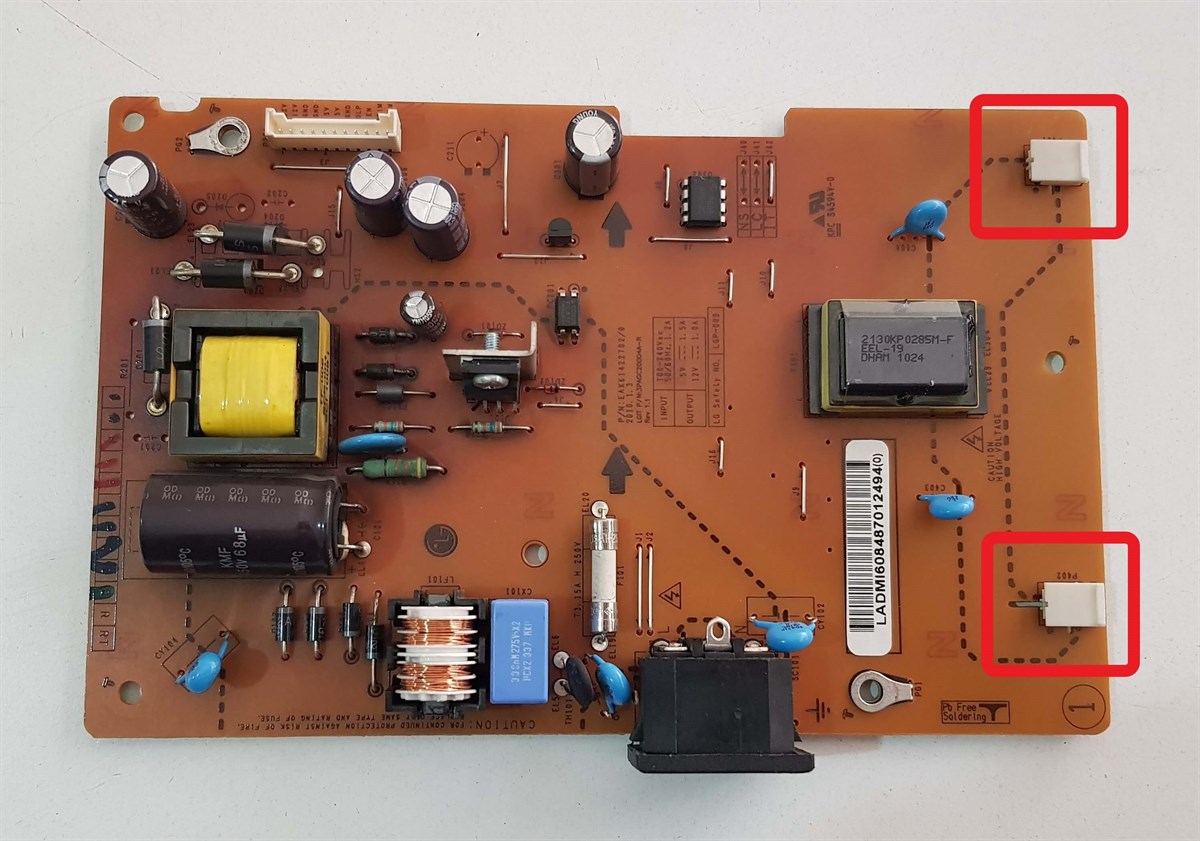 LG FLATRON W1942SE-PF 19 inç MONİTÖRÜN POWER BESLEME KARTI MAİN BOARD GÜÇ KARTI 2 KANALLI İNVRTER KARTI EAX61422702