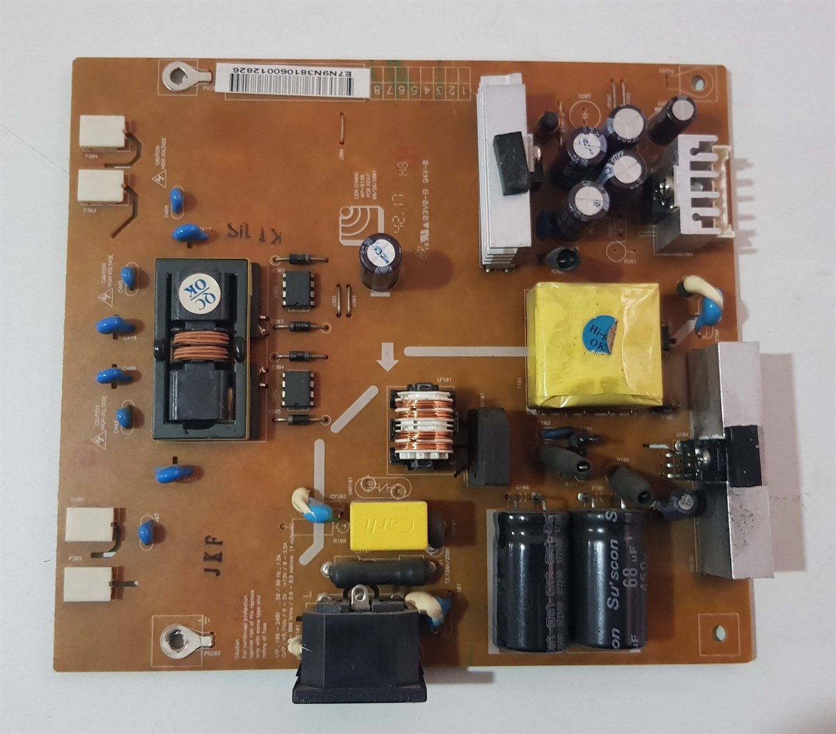 LG L1755S-PF 17 İNÇ POWER BESLEME KARTI, GÜÇ KARTI, MAİN BOARD, TU78Q4 M 0,