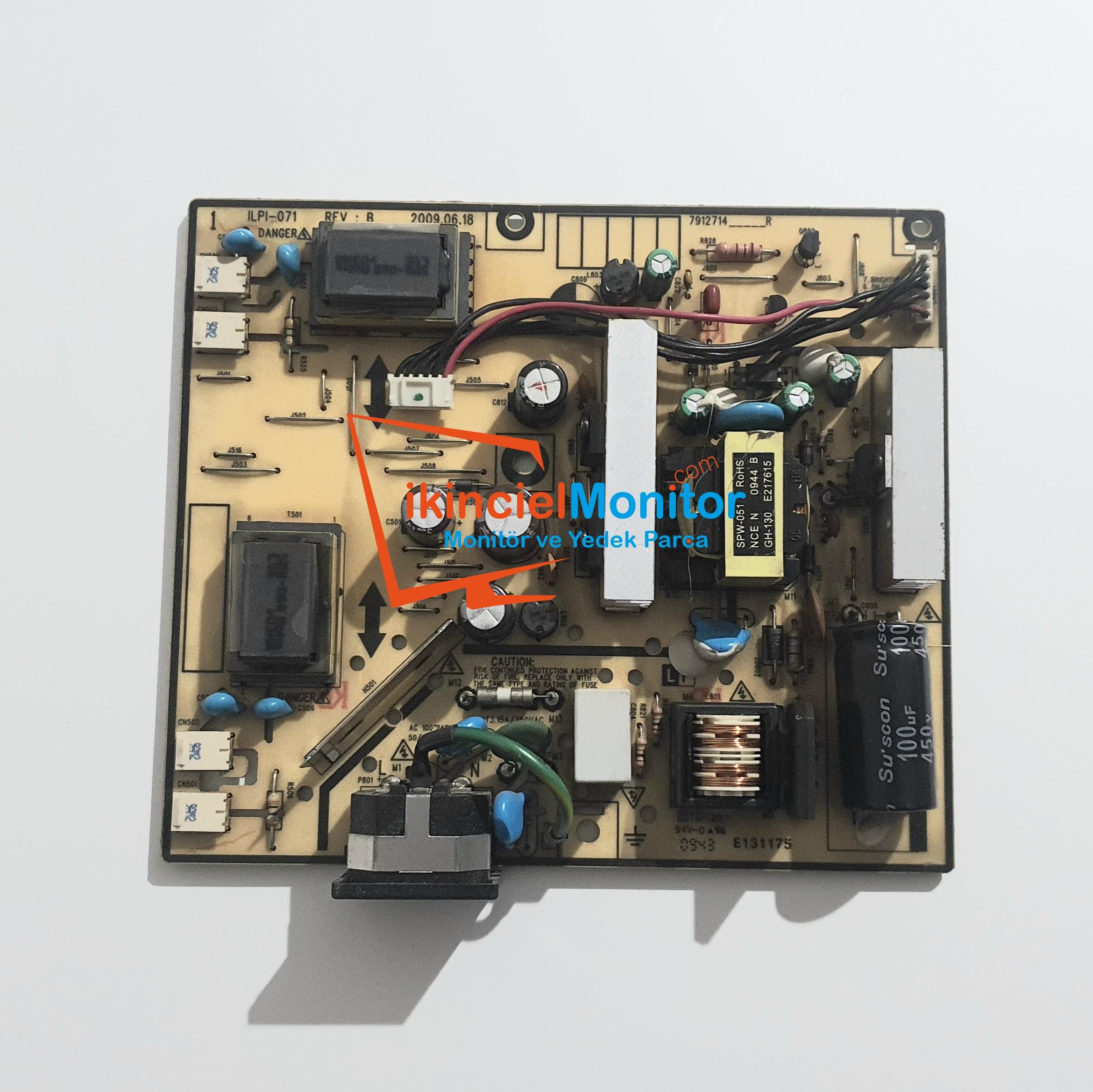 ILPI-071 491291400100R LG W1734S Monitör Besleme Kartı