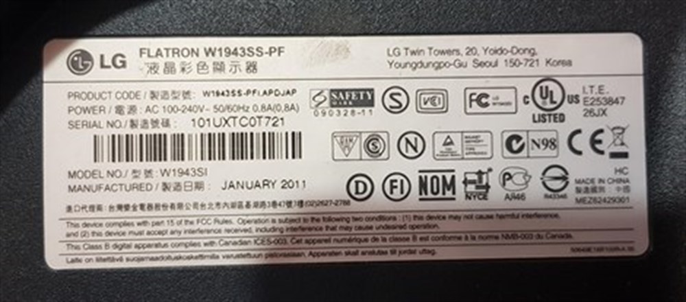 LG W1943SS-PF 18.5 inch MONİTÖRÜN VGA GÖRÜNTÜ KARTI GRAFİK KARTI ANAKART 491821300100R