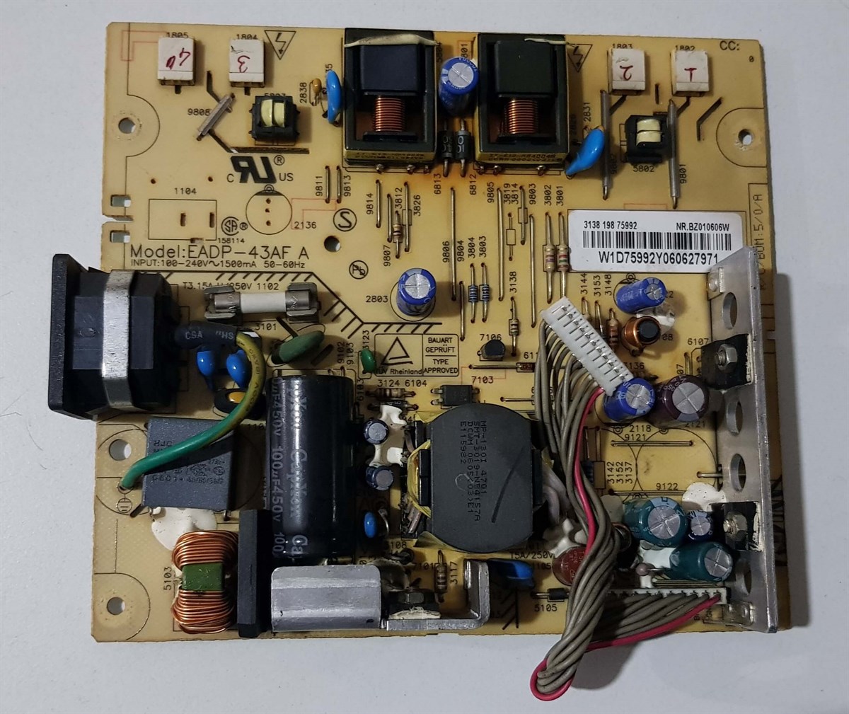 PHİLİPS 190C6FS/00 190C8FS/00 19 inç LCD KARE MONİTÖRLERİN POWER BESLEME KARTI GÜÇ KARTI POWER KARTI EADP-43AF A